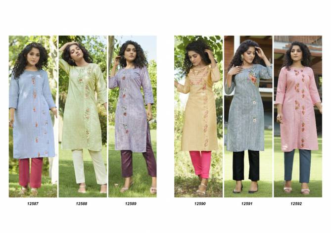 Kalaroop Vintage Fancy Ethnic Wear Silk Kurti With Bottom Collection
